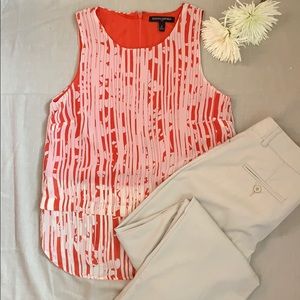 Banana Republic Sleeveless Tiered Blouse